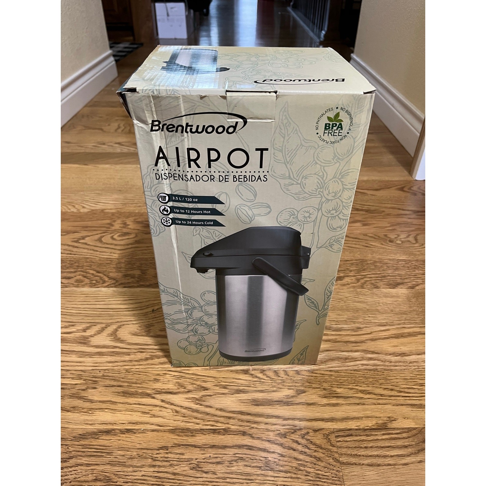 Brentwood 3.5-Liter Airpot Hot &Amp; Cold Drink Dispenser