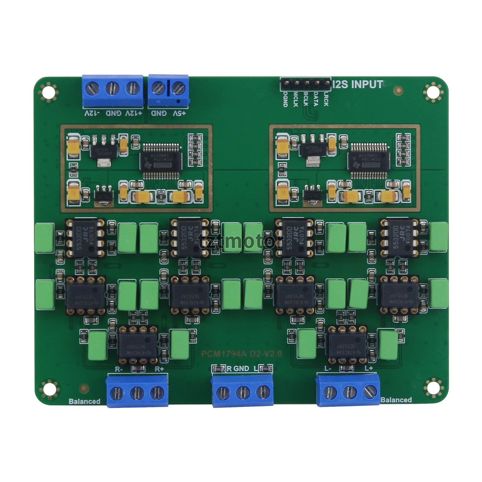 PCM1794A DAC Decoder Board Balanced HiFi Parallel Board 24Bit 192KHz Gold-plated