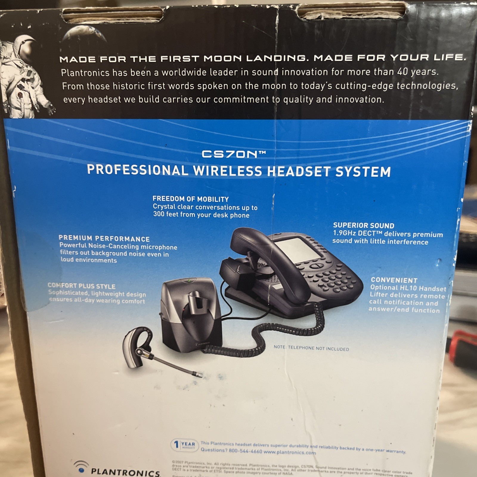 Plantronics CS70N Professional Wireless Headset System Ear-Hook