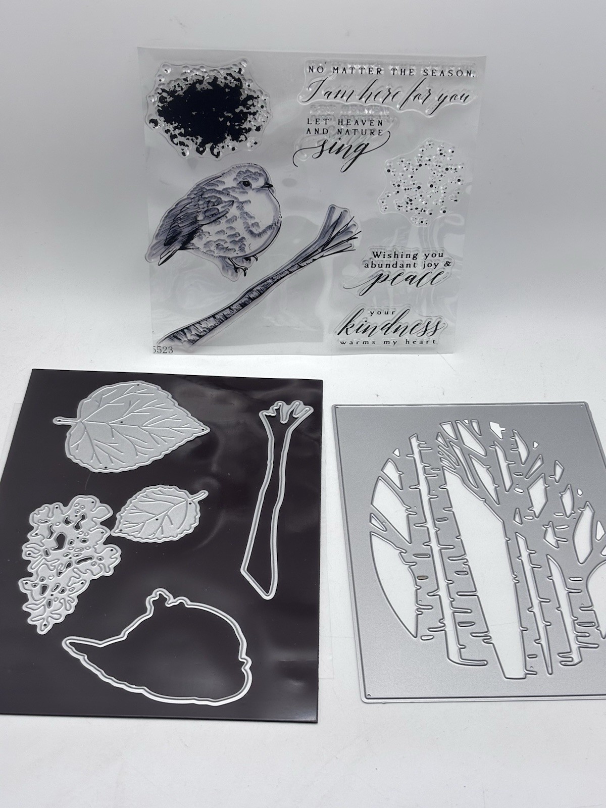Beautiful Stamp And Die Set - Bird Trees Nature - Let Heaven & Nature Sing!