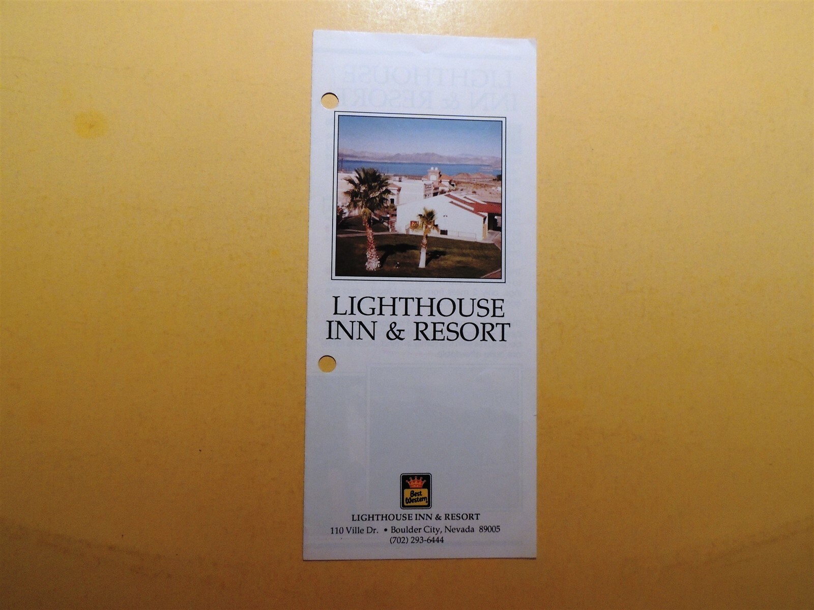 Lighthouse Inn & Resort Boulder City Nevada vintage brochure