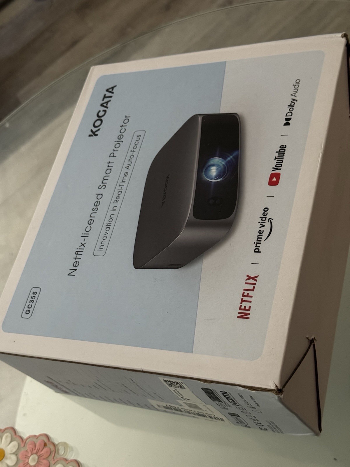 KOGATA GC355 Netflix Smart Projector 4K Short Throw 2000 ANSI WiFi Grey