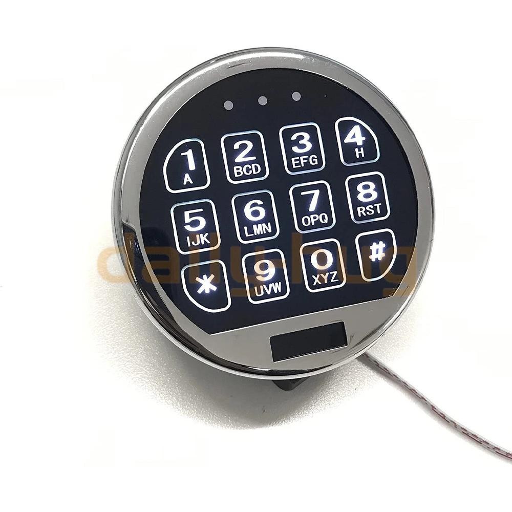Electronic Safe Lock LED Keypad Chrome Gun Safe Lock Replacement With Swing Bolt