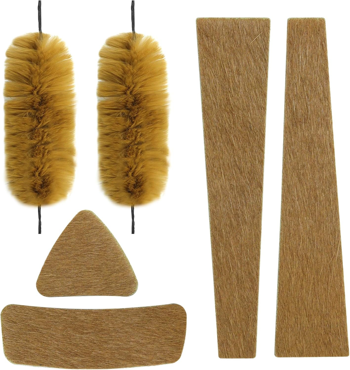 Oubert Archery Bow String Silencers Kit Fur Bow Arrow Rest Leather Bow Limb Sile