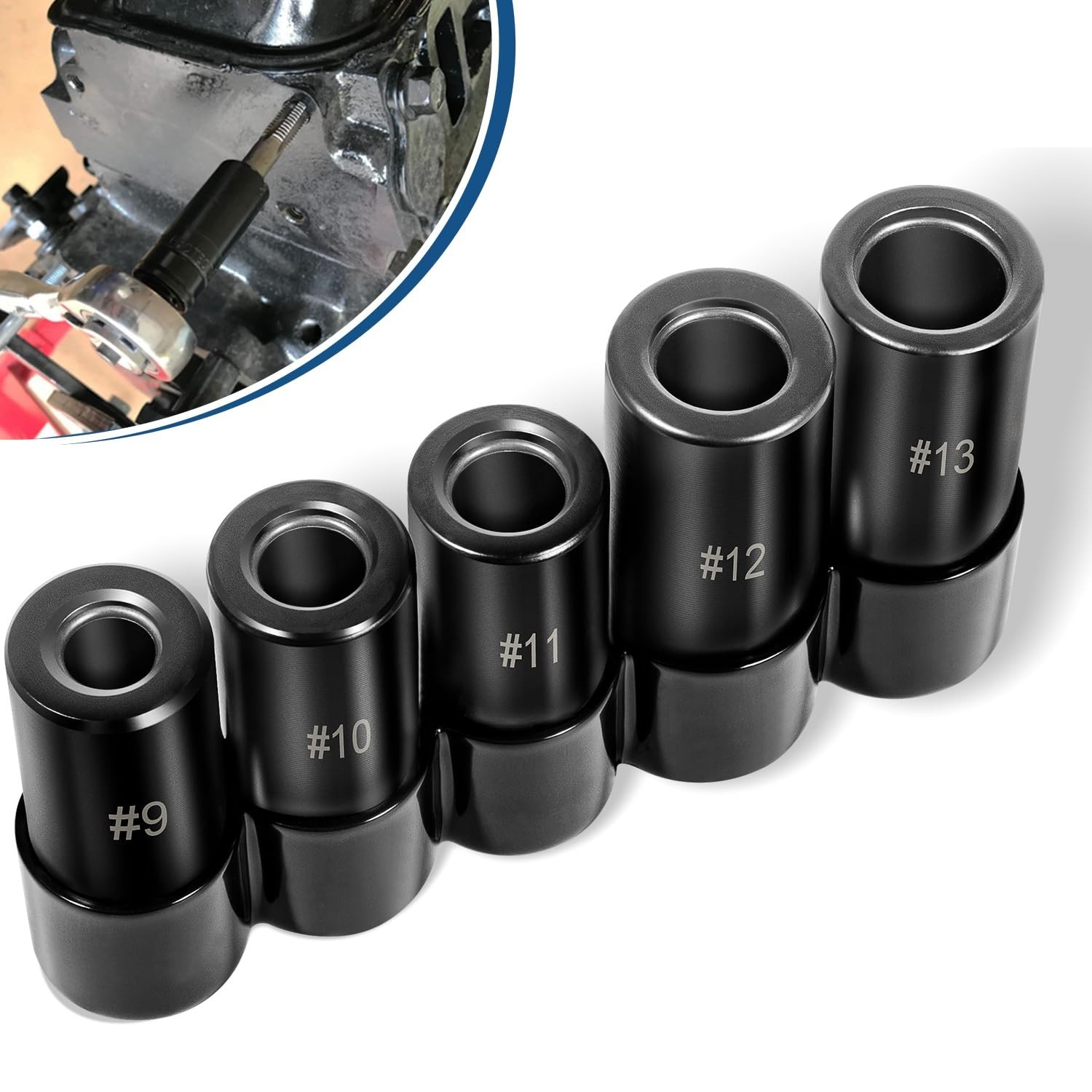 71670 Tap Socket Set Fits 5/8", 11/16", 3/4", 7/8" and 1" Taps, 1/2" Drive, Tap