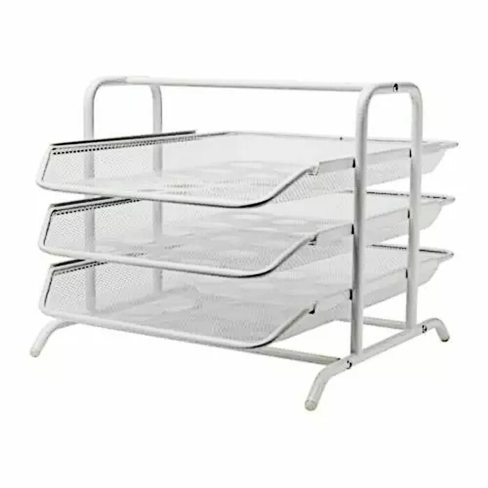 Ikea Document White Metal 3 trays Holder Letter And Document