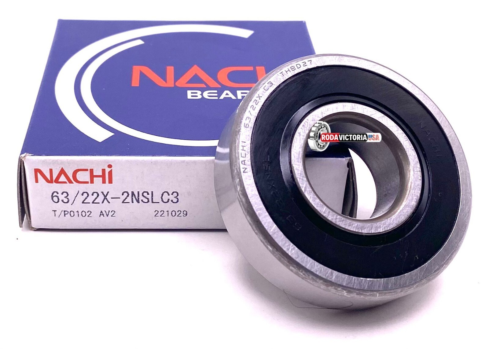 NACHI 63/22 X-2NSL C3 Ball Bearing, Rubber Sealed 63/22-2RS 63/22DDU 22x56x16 mm