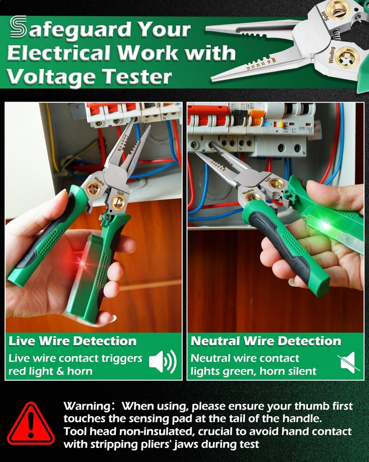8In1 Stripper Wire Twister for Cutting and Pulling Wires, Cable Scissors,Voltage