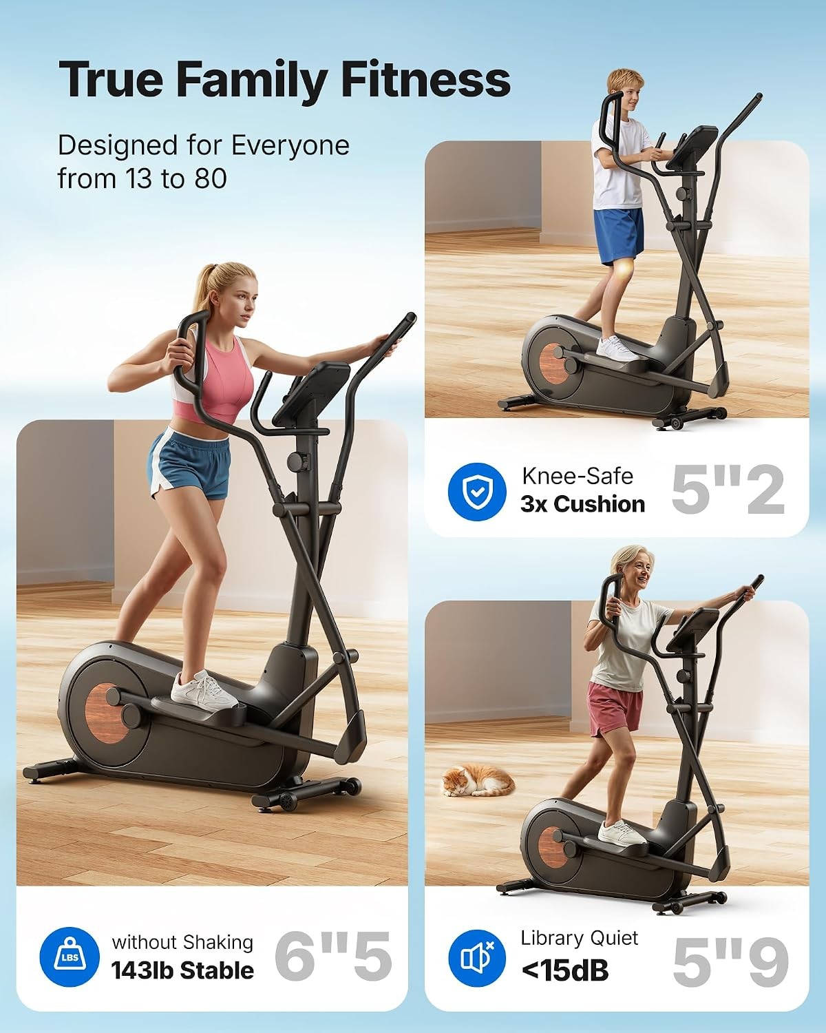 Elliptical Machine Elliptical Exercise Machine for Home with Hyper-Quiet