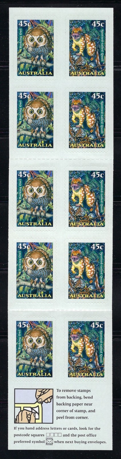 AUSTRALIA #1624a MINT, NH BOOKLET PANE