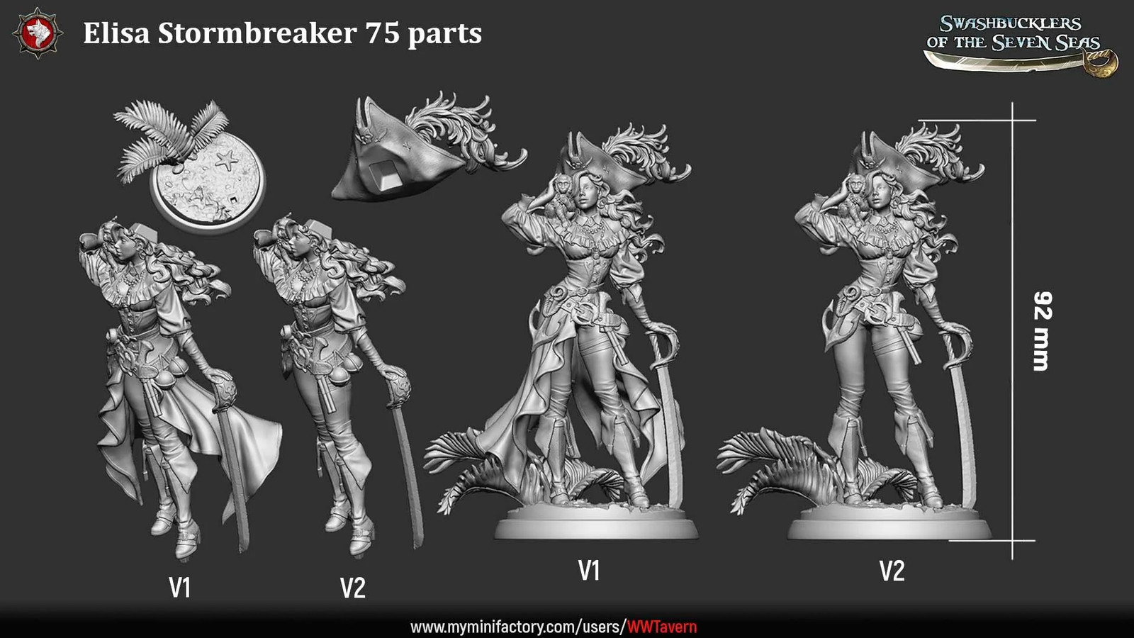 Elisa Stormbreaker - Resin Tabletop Miniature
