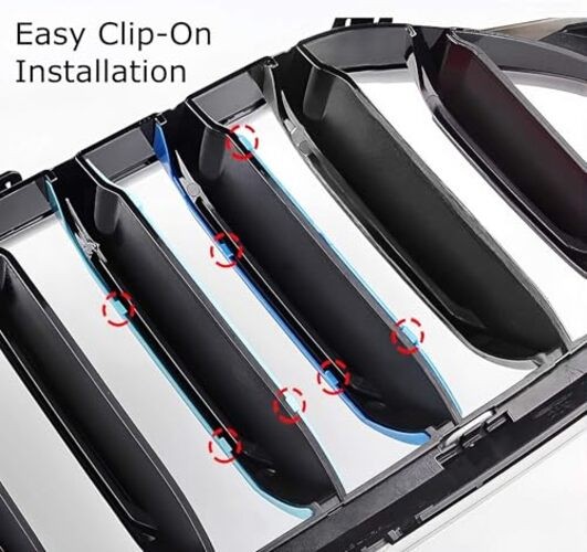 Exact Fit 3pc Set Iconic Tri-Accent Grille Insert Trims Compatible with 2017