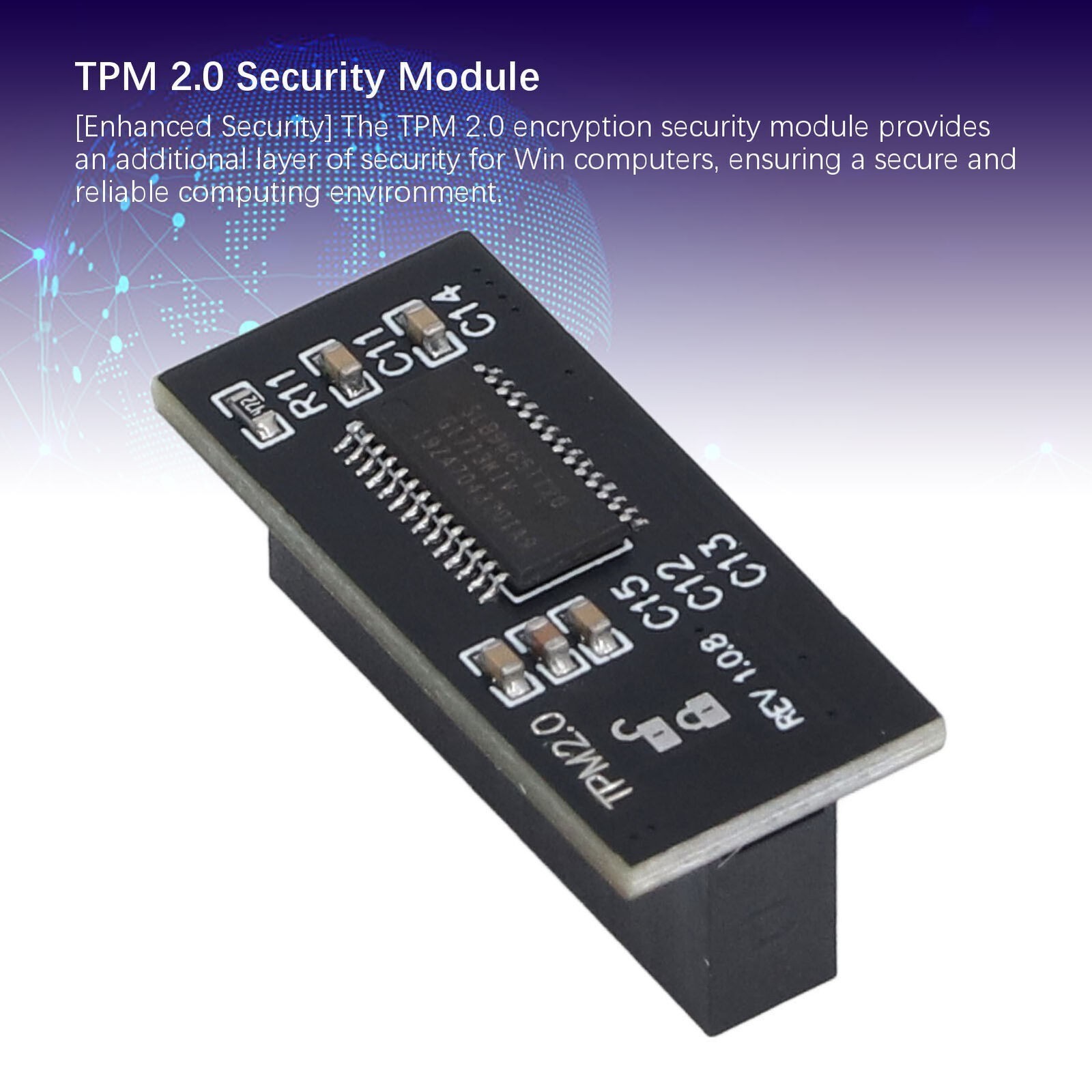 TPM 2.0 Module 20 Pin LPC Interface Encrypted Trusted Platform Module for WIN11