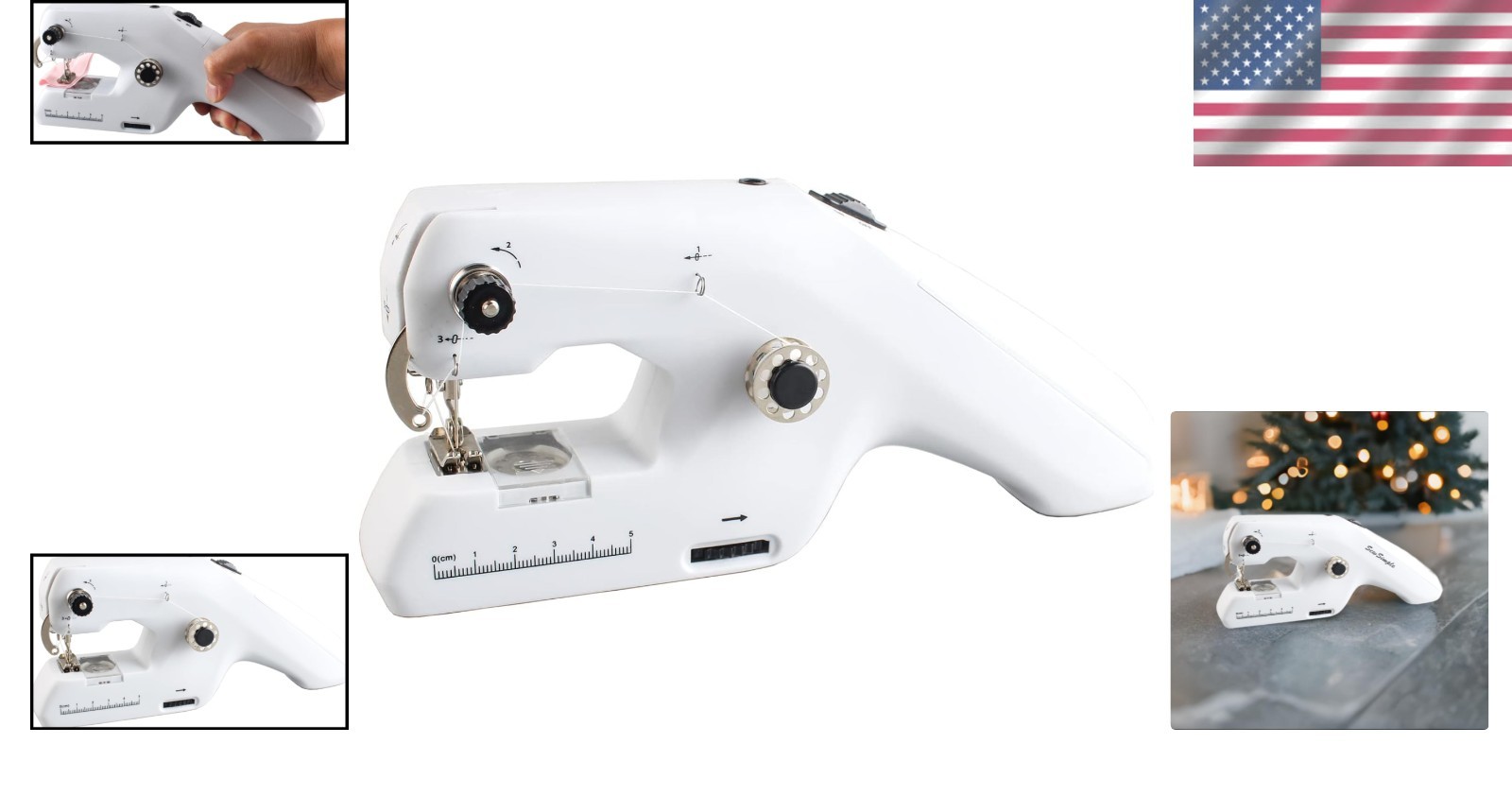 Portable 2-Thread Lockstitch Sewing Machine