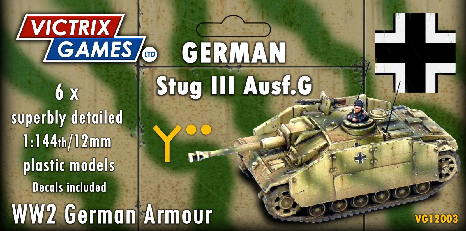 🔥 Victrix 1:144 / 12mm ww2 German StuG III G Tank Destroyer VG12003