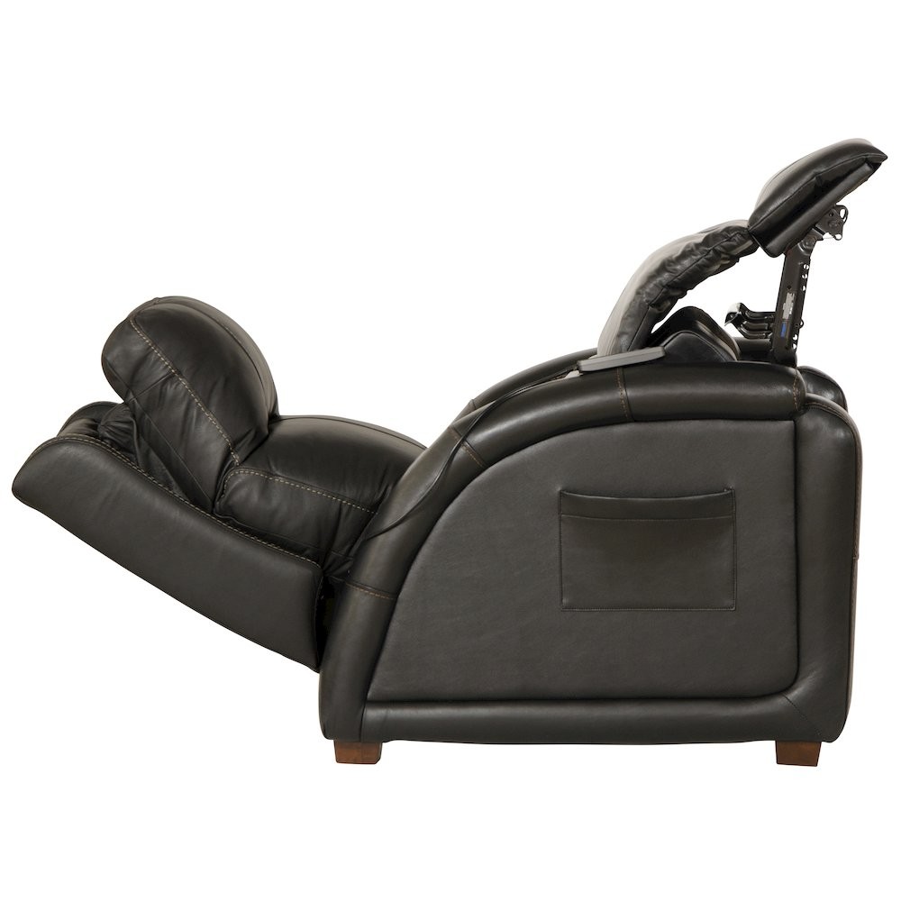 Reliever Leather Power Lay Flat Recliner with Power Adjustable Headrest