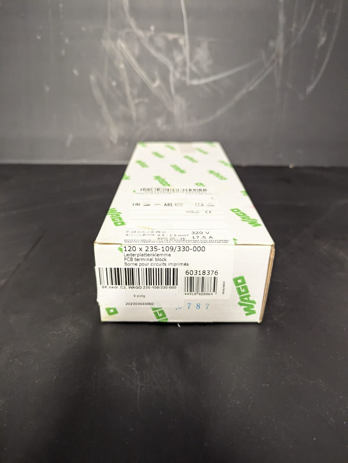 Wago 235-109/330-000 PCB Terminal Block 9 Pole Pack of 120