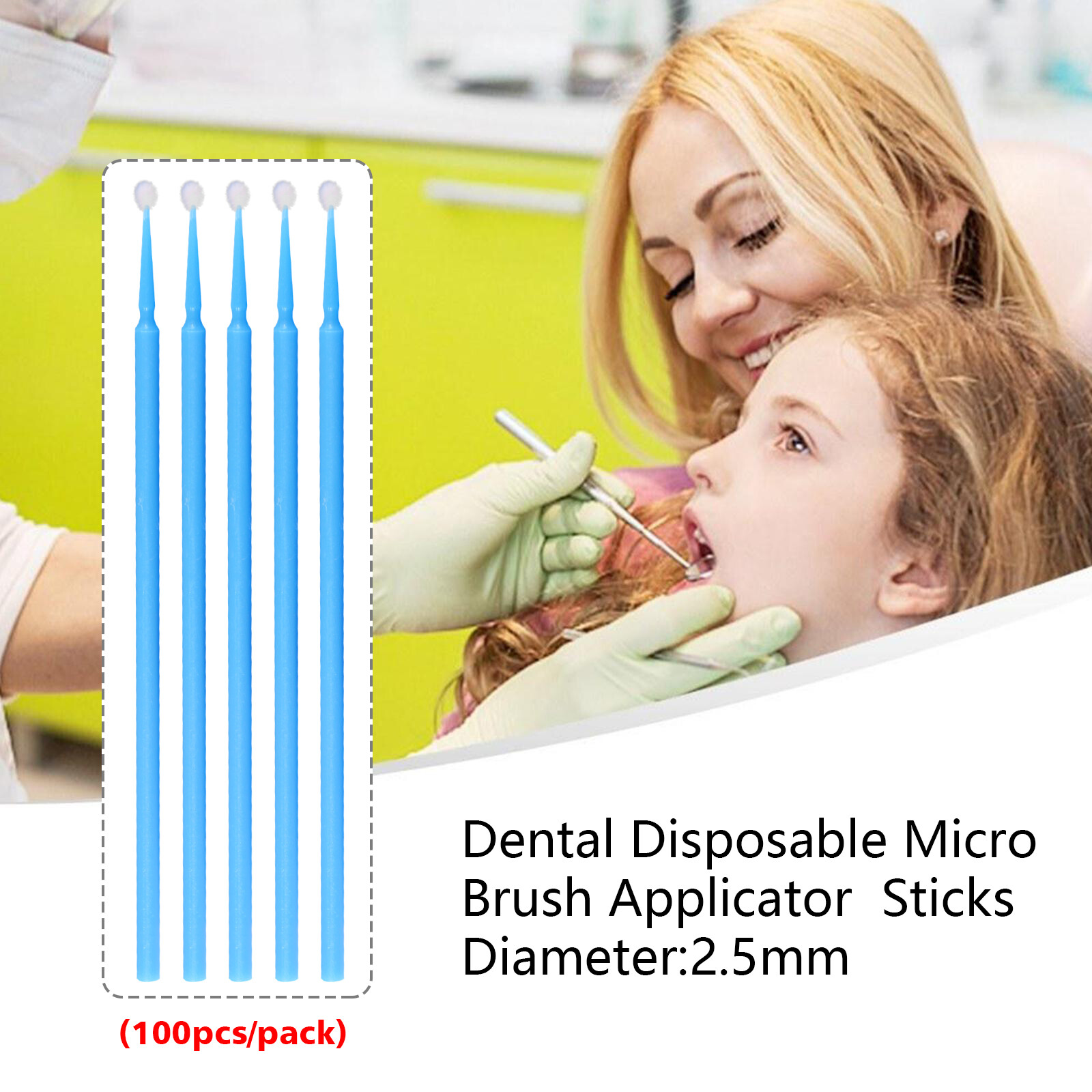400 Microbrush Micro Brush Applicator Tips (Regular, Fine, Super Fine) Dental