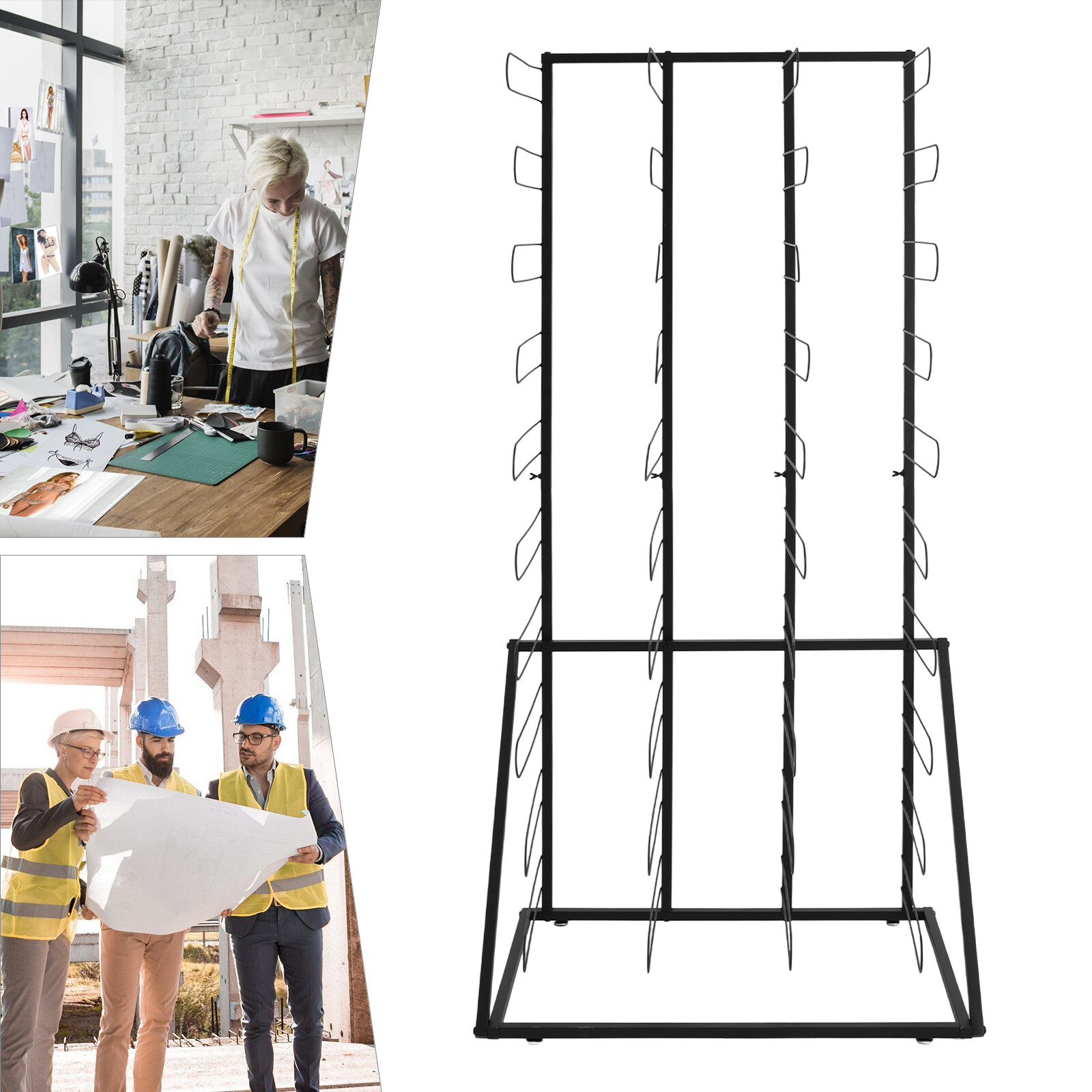 Paper Rolls Organizer, Floor Storage Rack, Material Roll Dsplay Rack