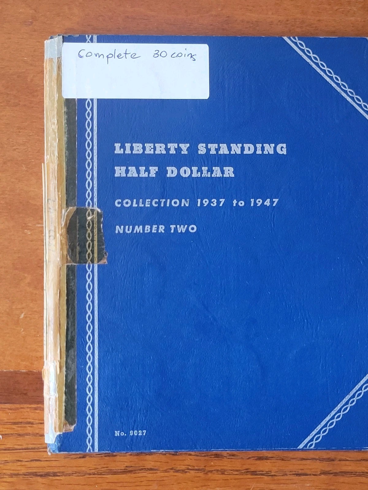 1937 - 1947 COMPLETE 30 Walking Liberty 90% SILVER Half $ Coins Oryginal Album