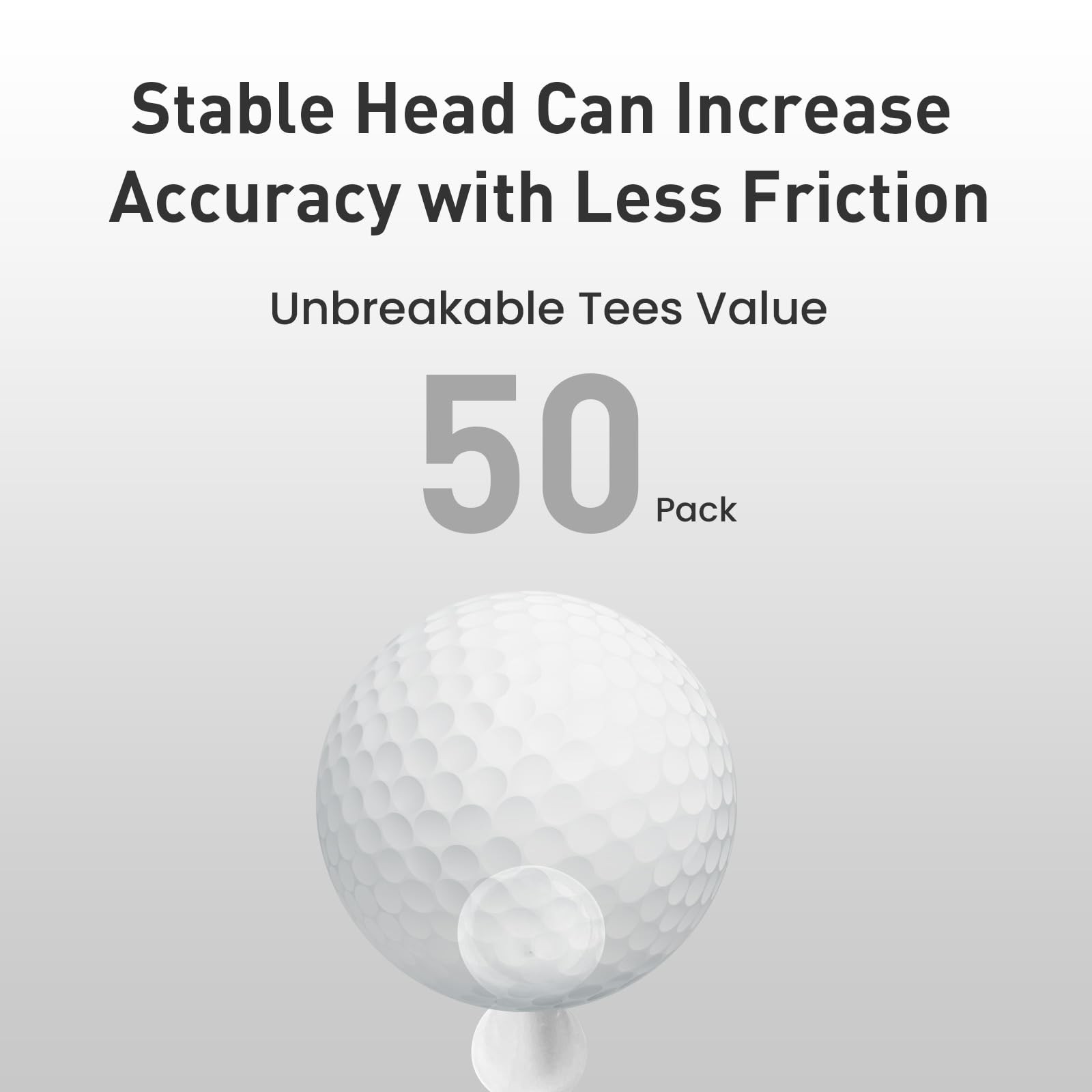 Step Down Plastic Golf Tees 50 Pack Unbreakable Reusable Height Control
