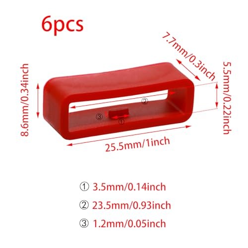 Watch Strap Holder Loop Replacement - Silicone Watch Band Loop Wine Red