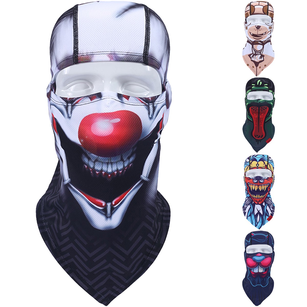 3D Print Balaclava Ski Mask Halloween Ghosts Skull UV Protection Full Face Hood
