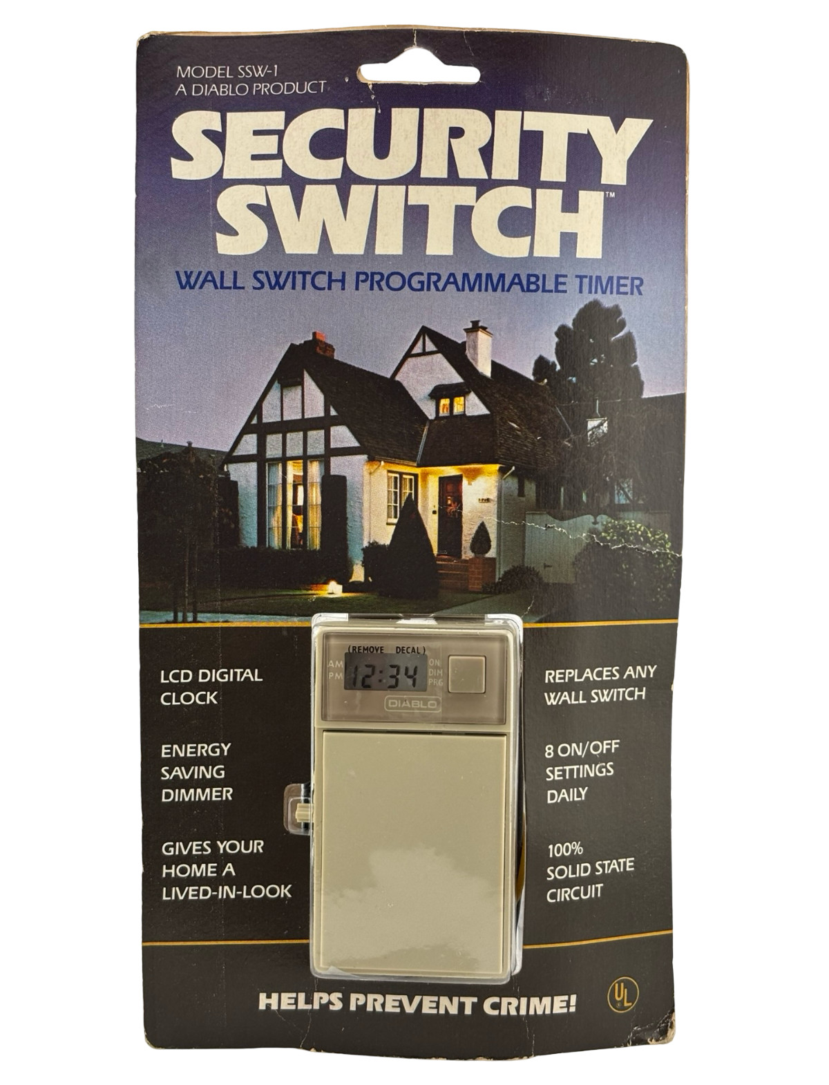 OLD STOCK Diablo Digital Clock Programmable Wall Switch SSW-1 Security Timer NEW