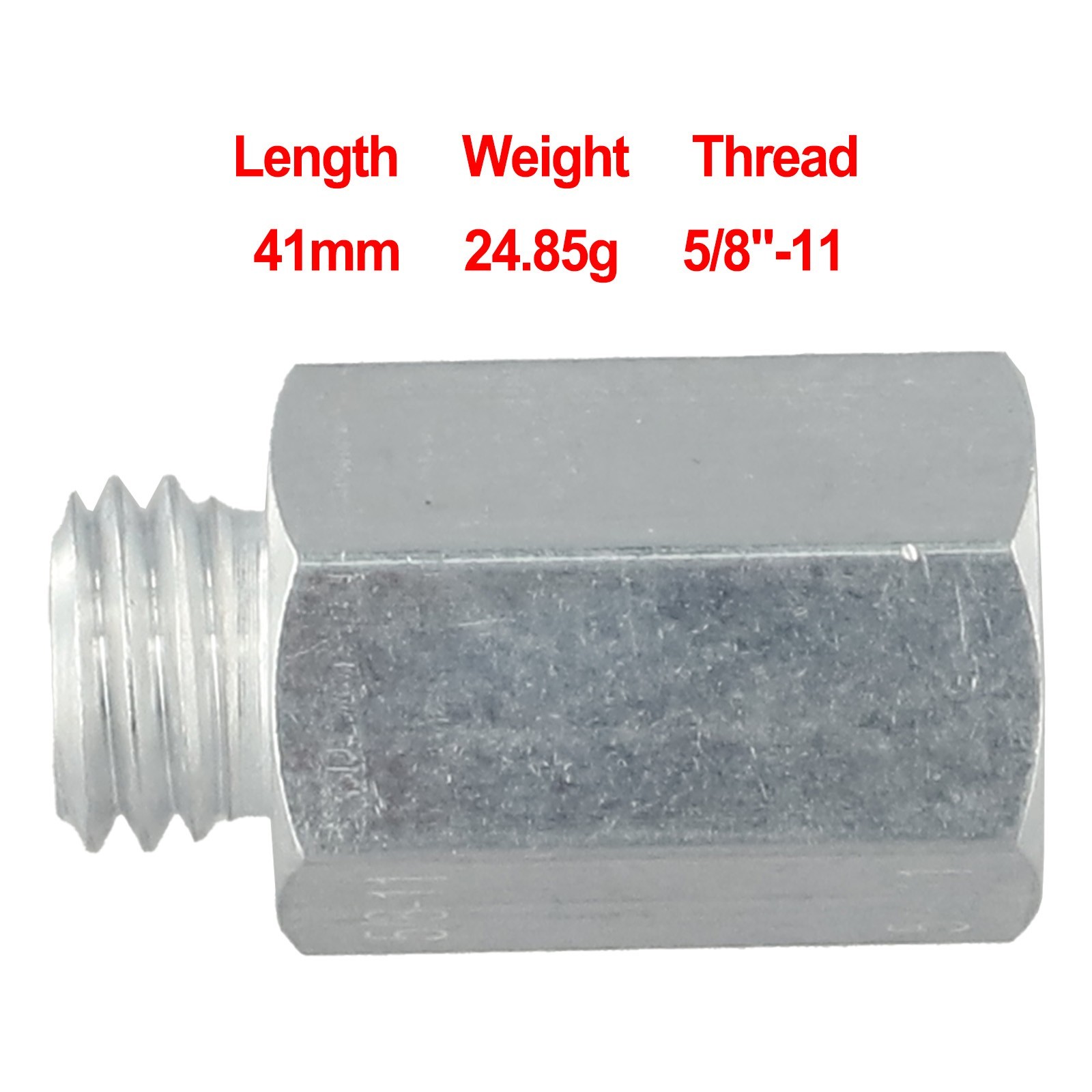 Polisher Interface Adapter Bolt Extender Fittings Replacement 5/8\"-11