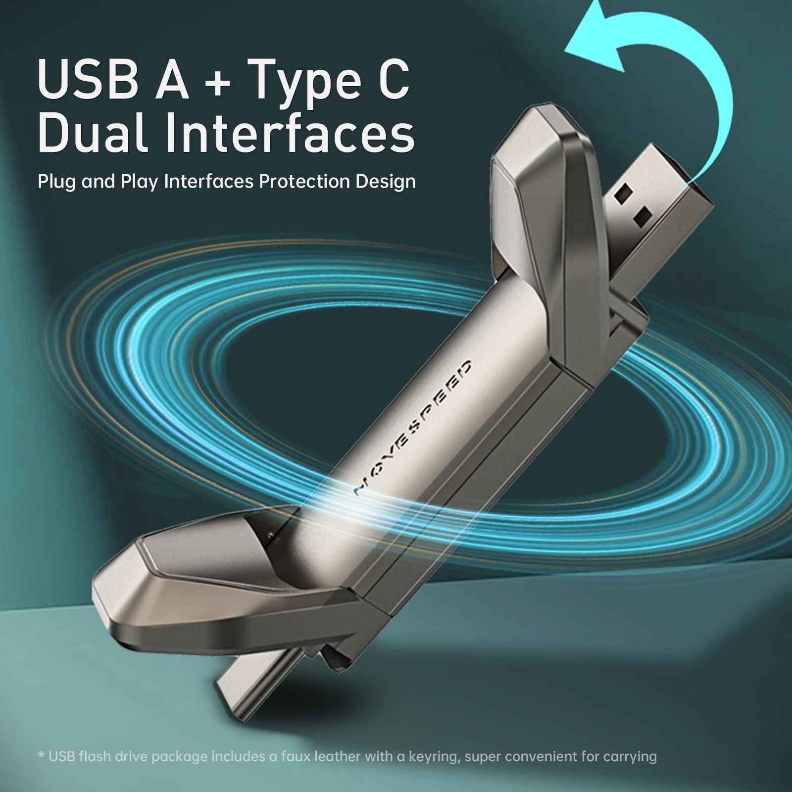 256GB Solid State Flash Drive USB 3.2 550MB/s High Speed, Type C