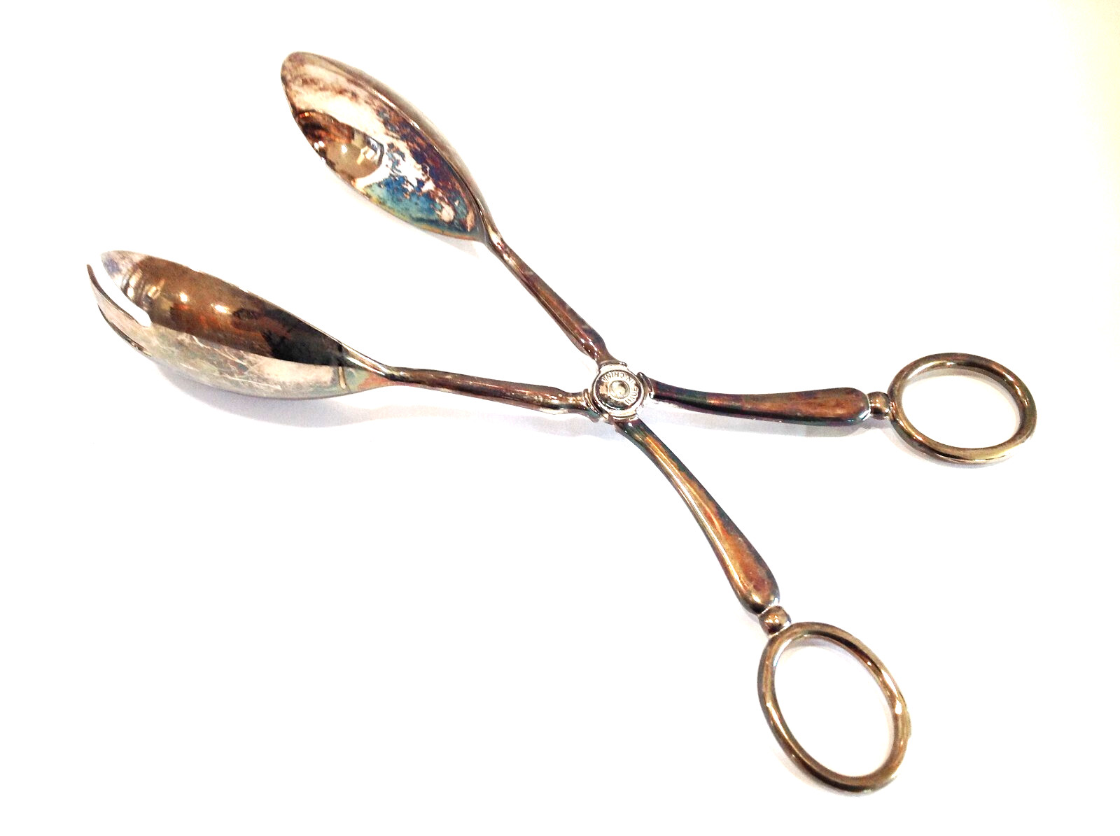 VINTAGE LARGE SALAD TONGS 10"