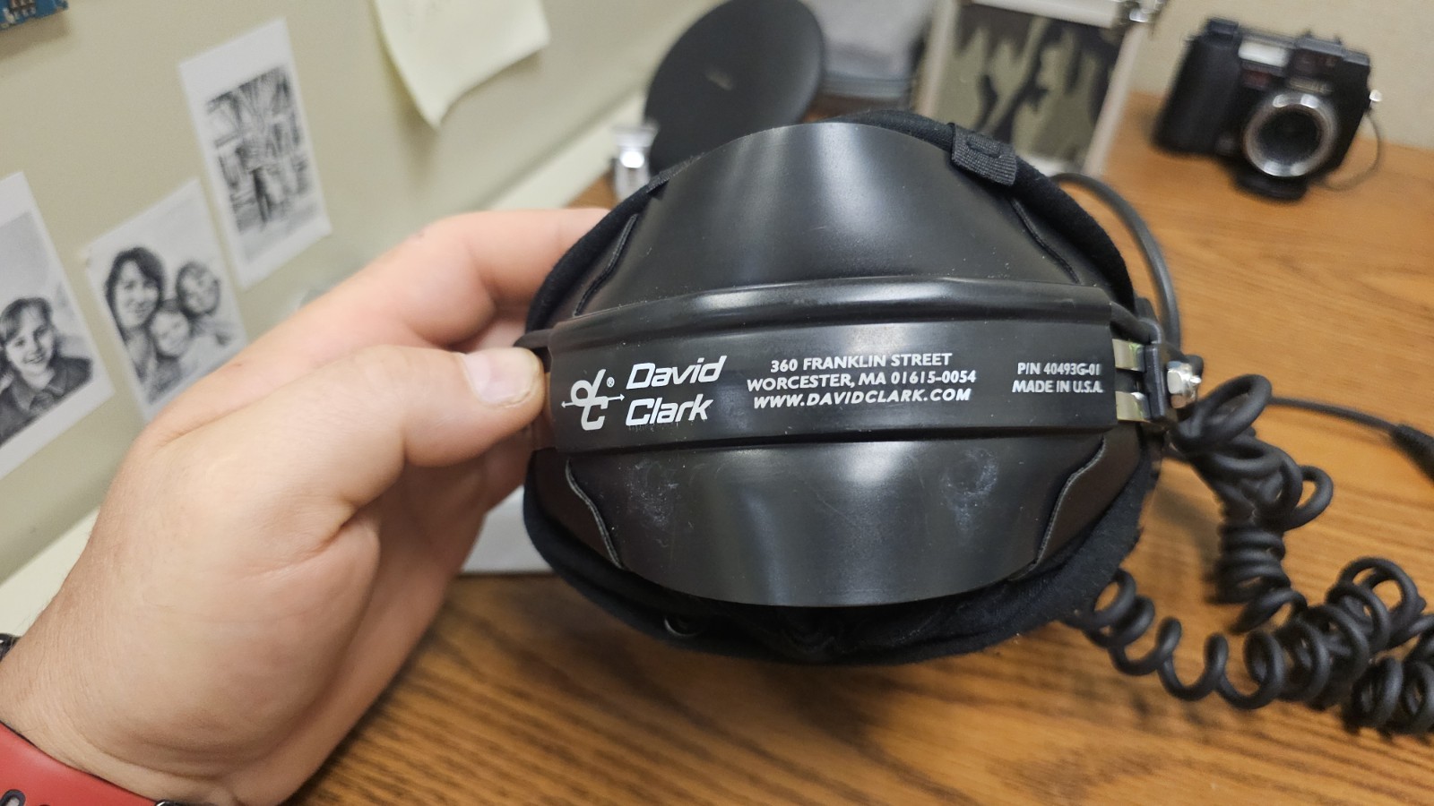 David Clark Headset Pin40493G-01 Made in U.S.A