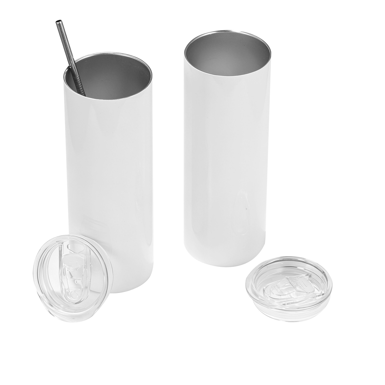 VEVOR Sublimation Tumblers Skinny Straight Tumblers Bulk 4 Pack 20 oz for DIY