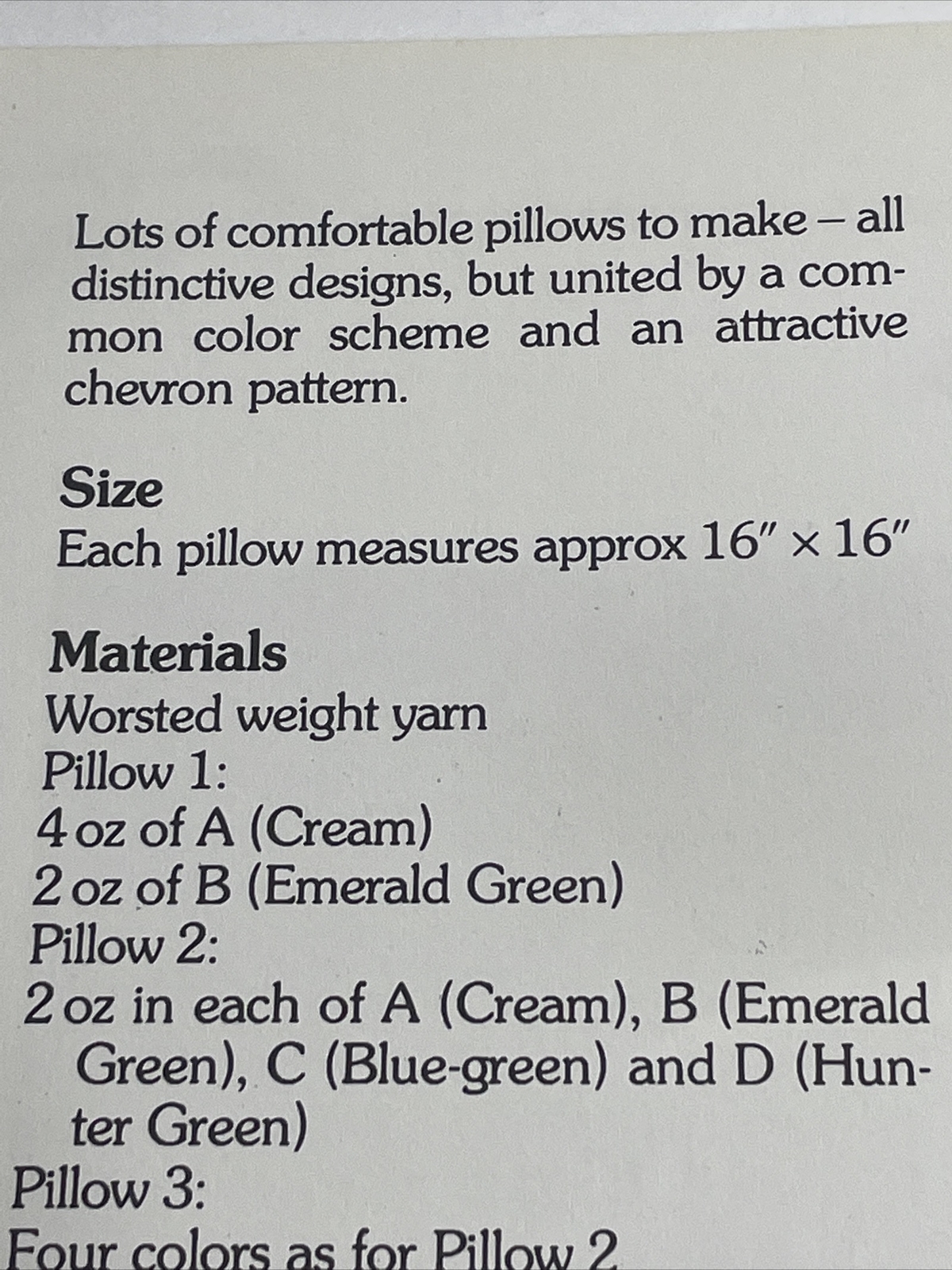 Marshall Cavendish Chevron Pillows Crochet Pattern