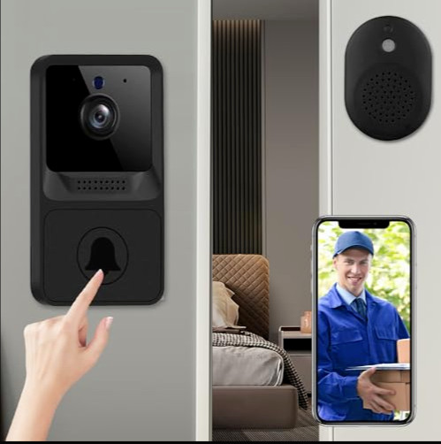 Wireless Doorbell Camera with Chime WiFi Video Night Vision 2-Way Audio Cloud St