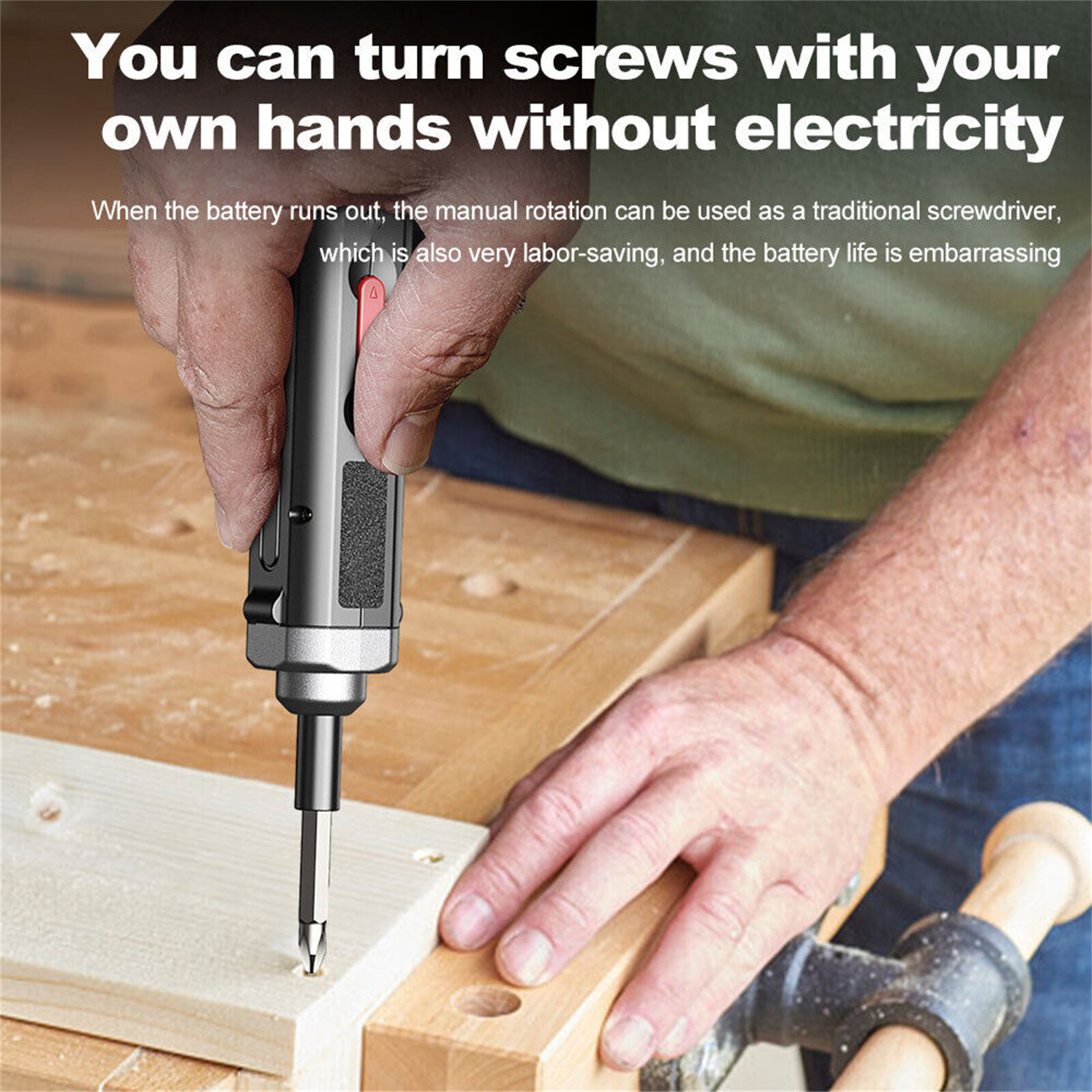 7.8V Mini Rechargeable Cordless Electric Screwdriver Drill Bits Set Power Tool