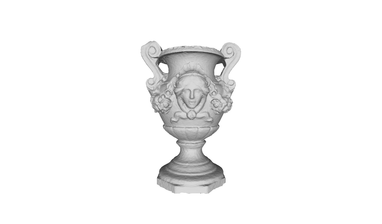 Printle Object Antique Stone Urn Jar-With Handles Figure for Dioramas Train Sets