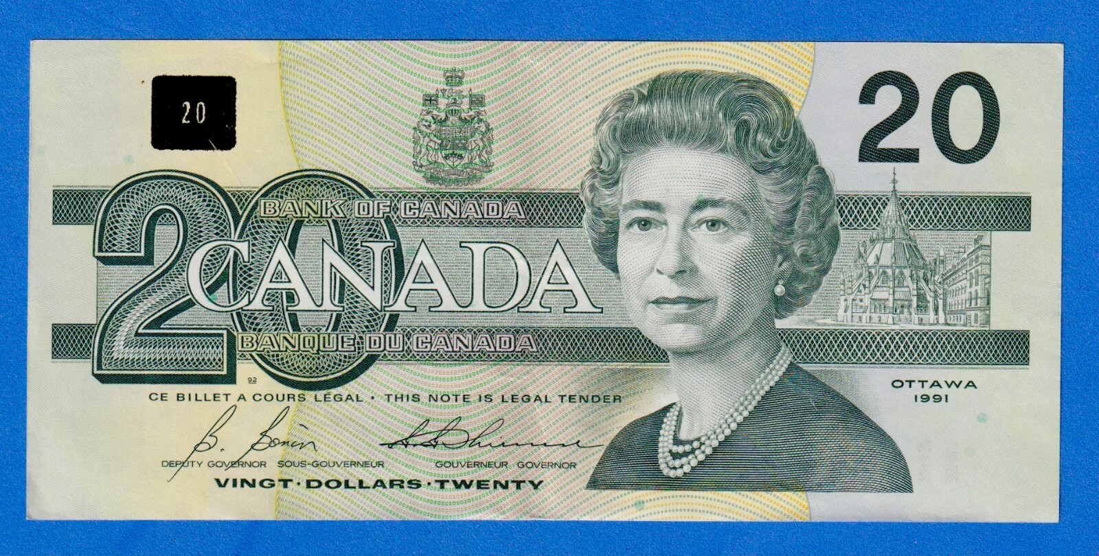 Canada $20 1991 BC-58bA-i /  P-97b QE II Circulated Replacement (EF) AIX2465708