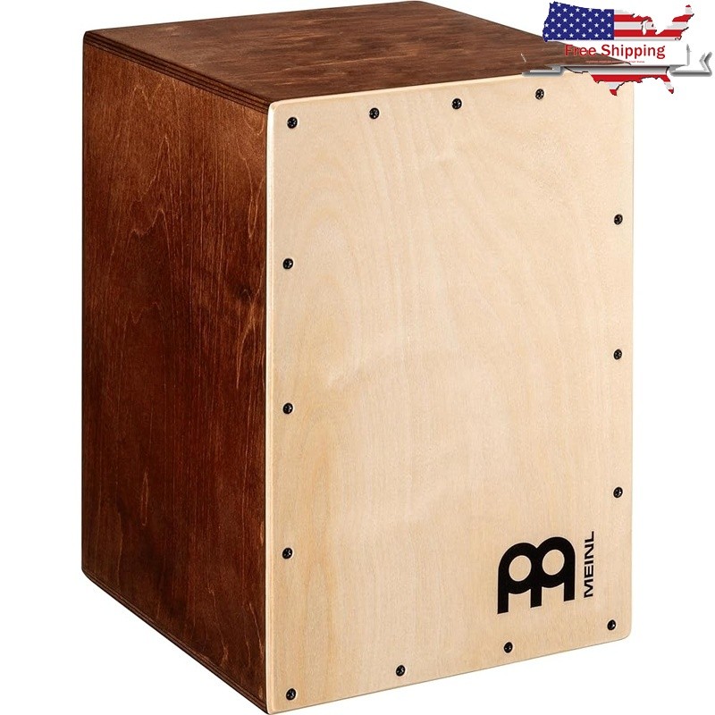 Cajon Drum Portable Percussion Instrument W/ Steel Snares Bass Snare Sound New