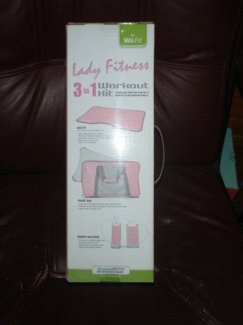 Dream Gear Lady Fitness 3 In 1 Comfort Starter Kit For WII Fit Pink SEALED NEW