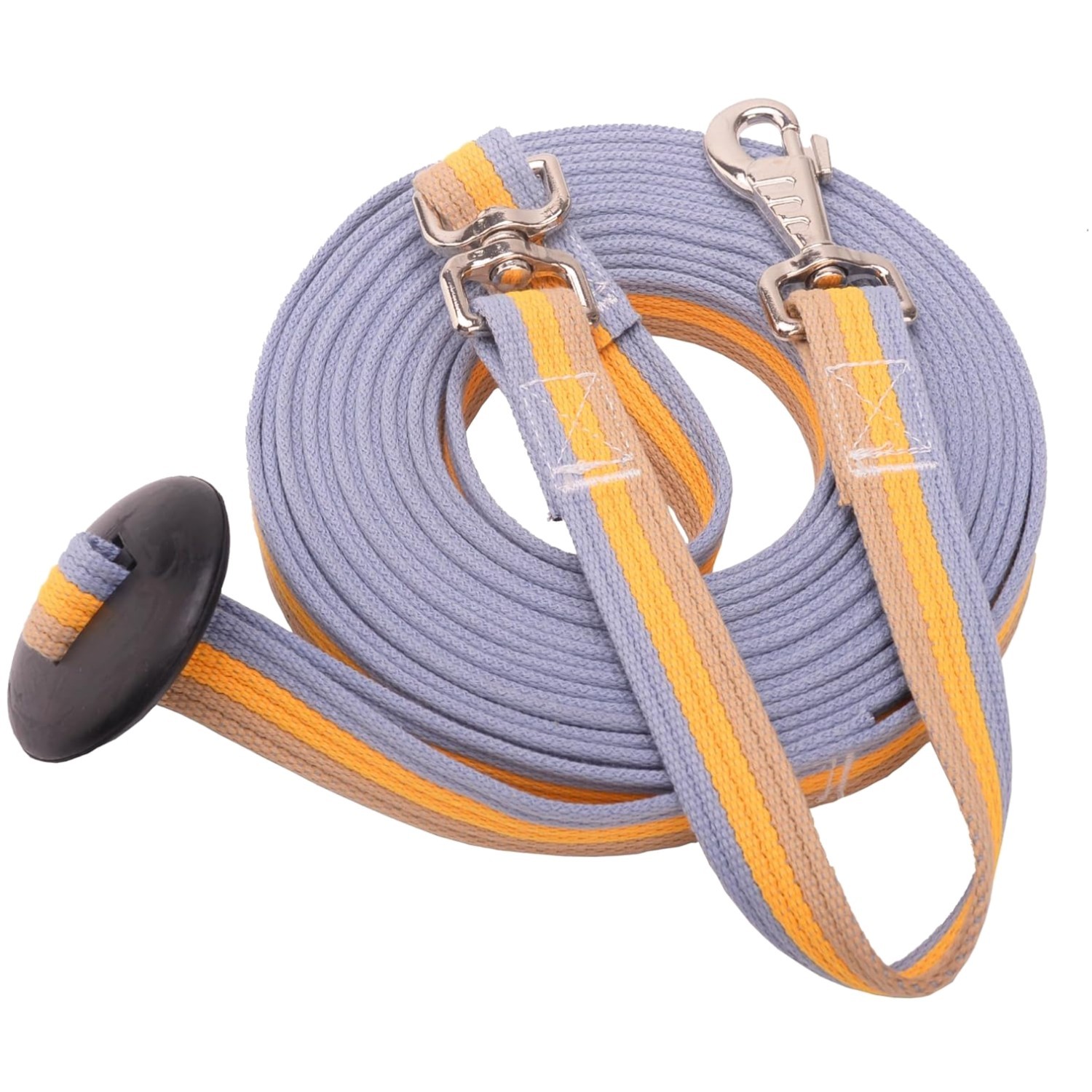 Cord Cotton Lunge Line with Rubber Stop，Equine Lunge Line for Horses with Swi...