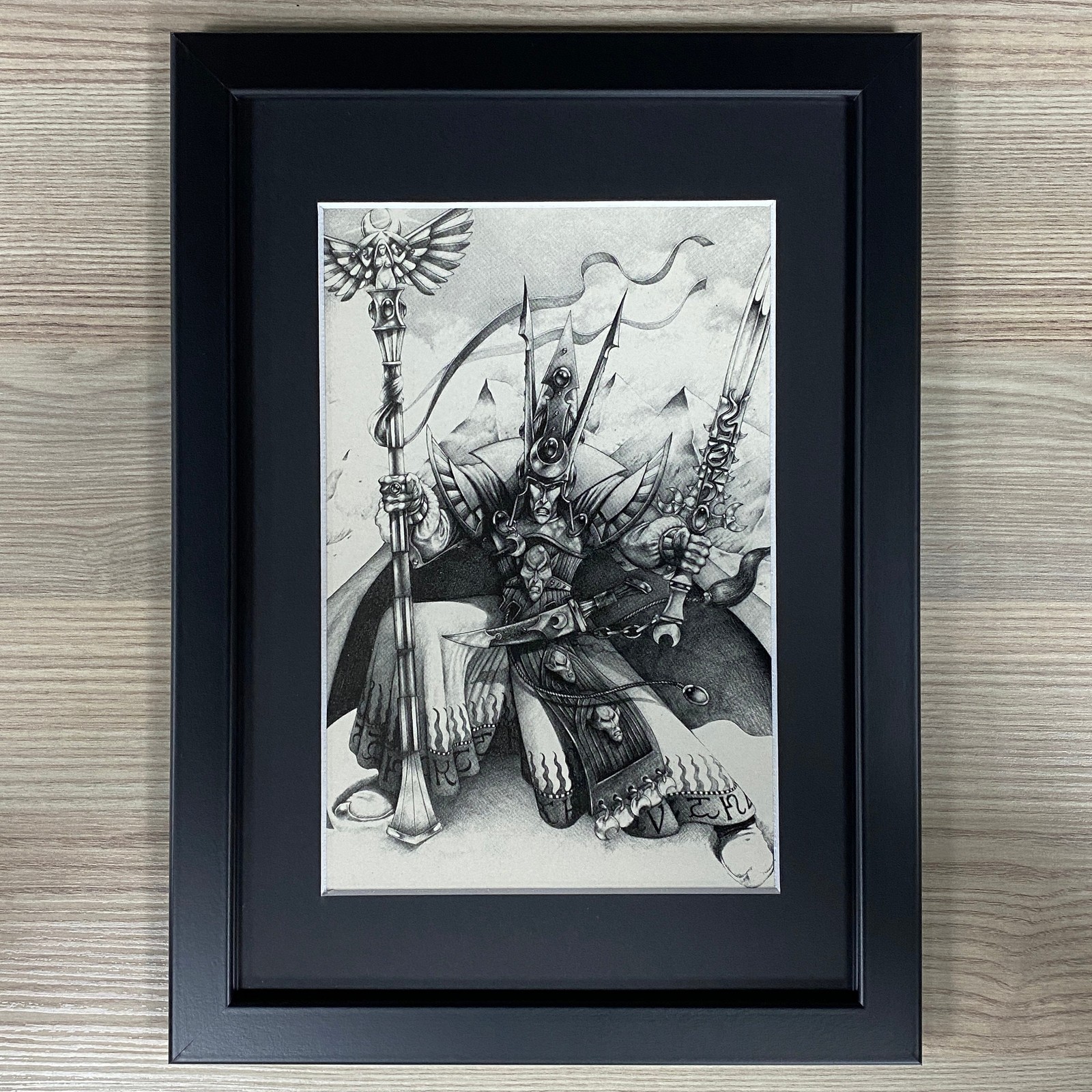TECLIS FRAMED ART WAYNE ENGLAND HIGH ELVES WARHAMMER AGE OF SIGMAR OLD WORLD WFB