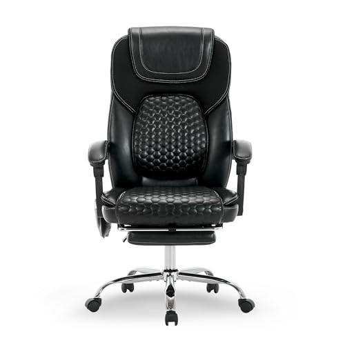 Executive Office Chair with Massage and Heat, Ergonomic set of 1 Black