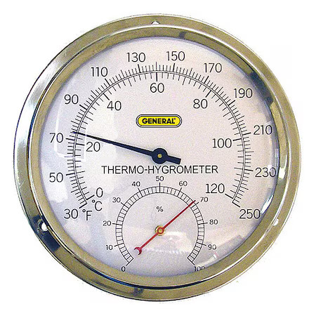 General Tools 3Lyu4 Indoor Analog Hygrometer, 30 To 250 F