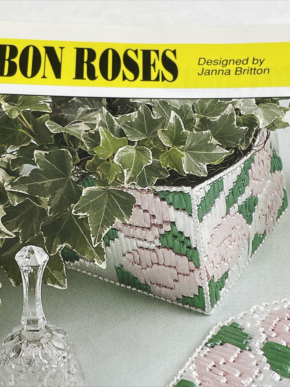 Ribbon Roses Place Mat Set Annie's Attic Plastic Canvas Pattern
