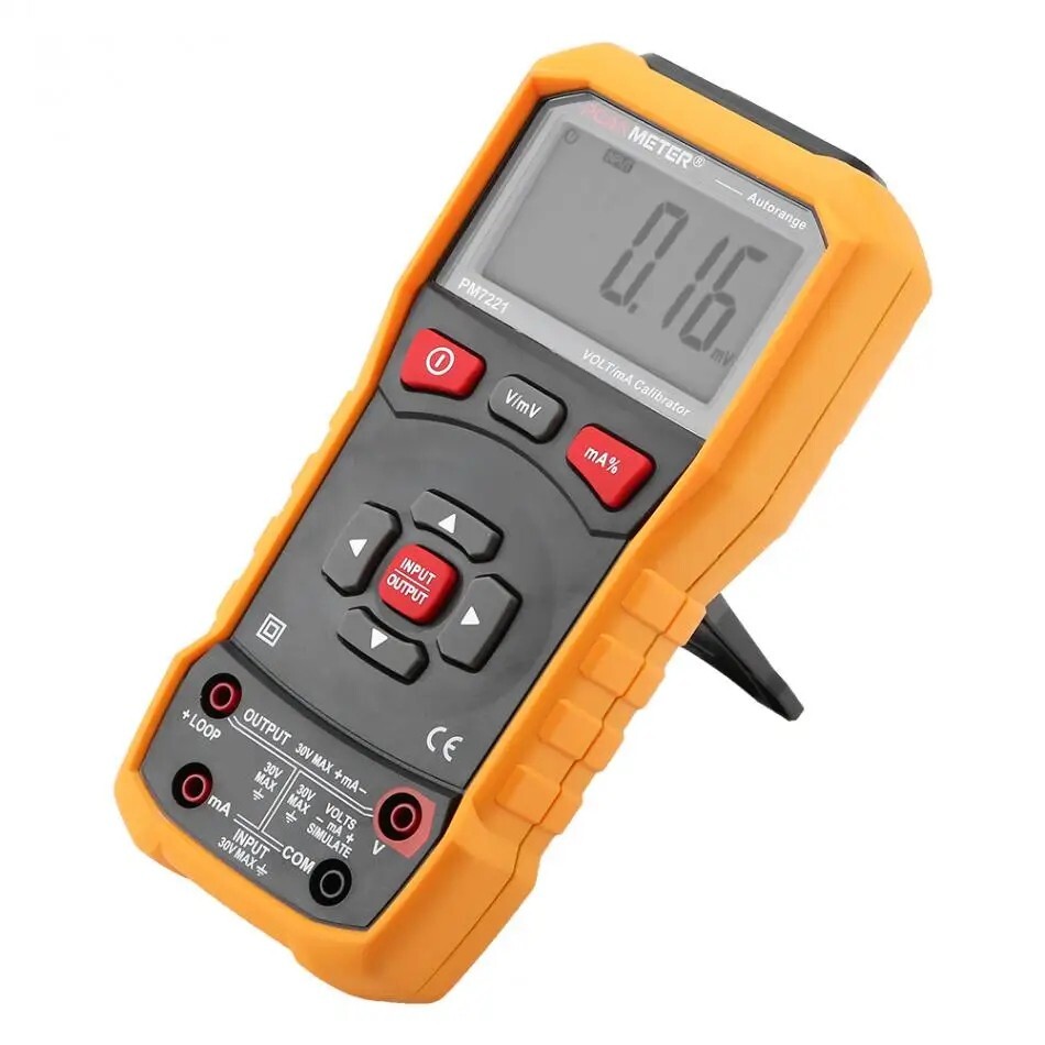 PEAKMETER Digital Process Calibrator 24mA Signal Generator Current Voltage Meter