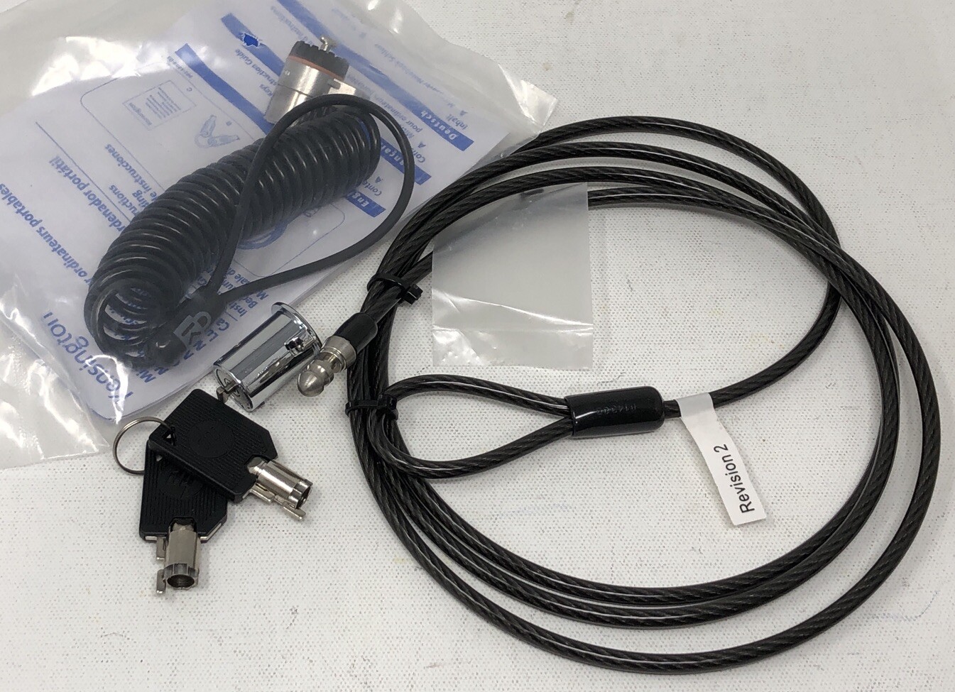 HP Security Cable Lock for Docking Station Portable with Keys Black