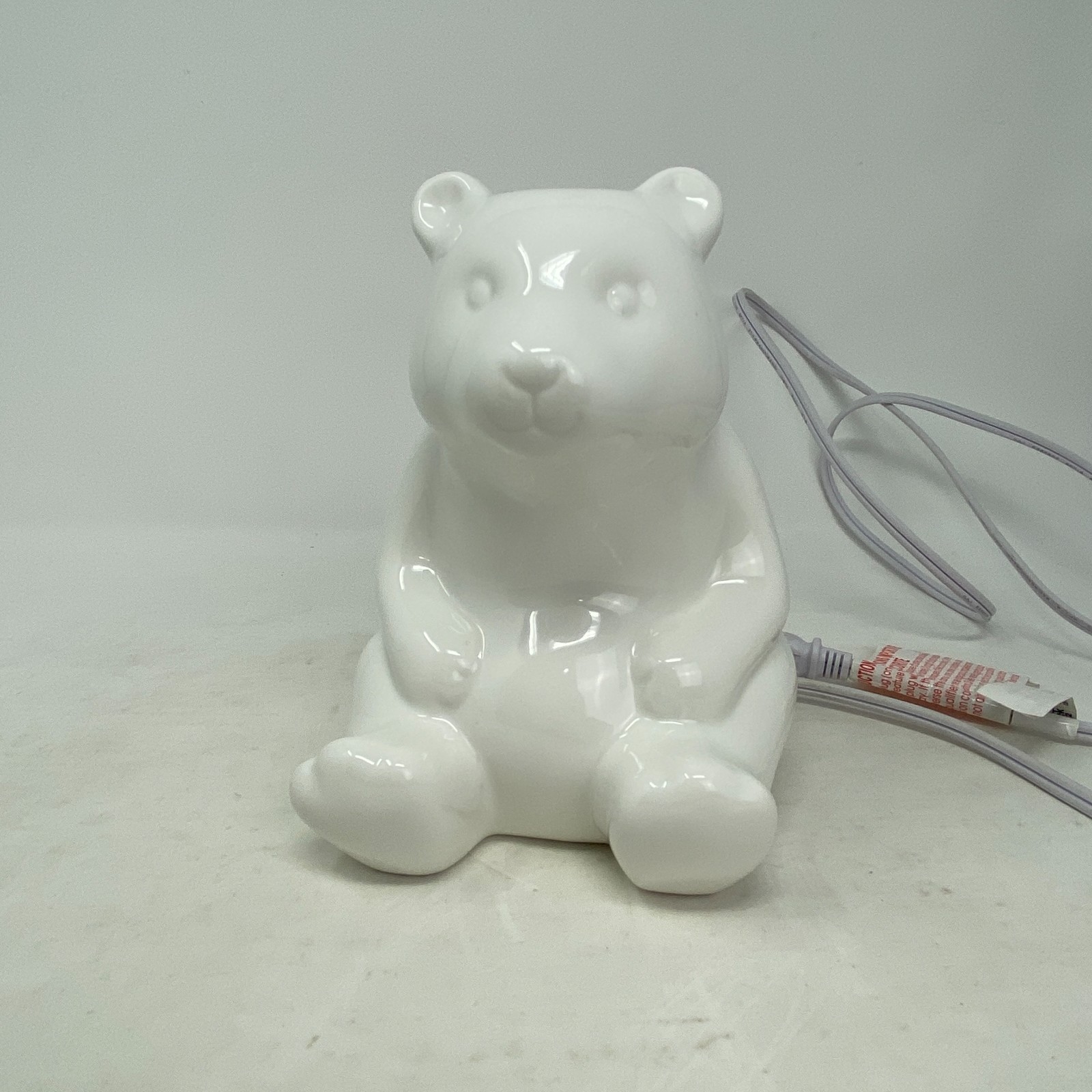 White Ceramic Smiling Little Polar Bear Soft Nightlight Corded Lamp Target