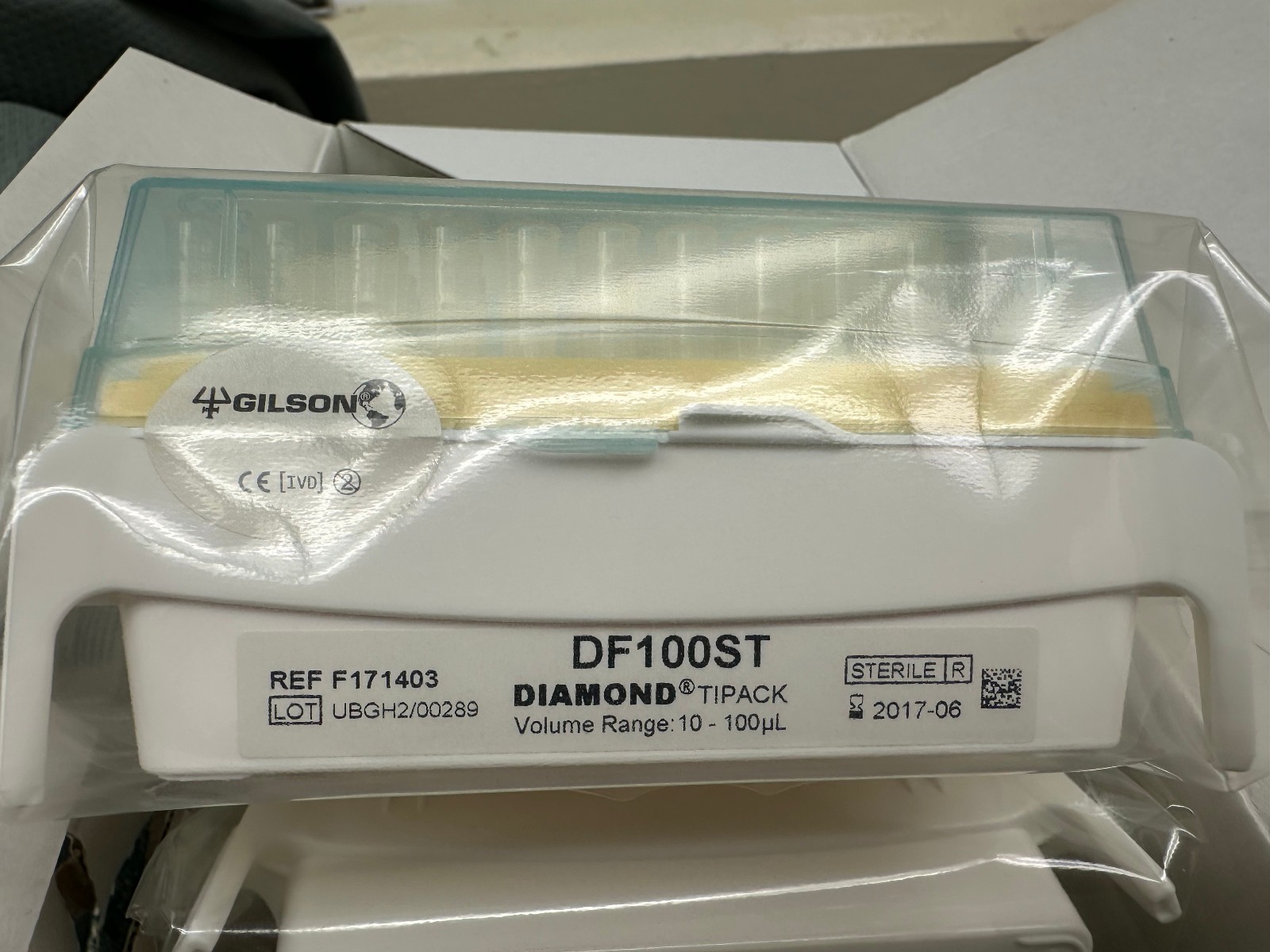 Gilson DF100ST Diamond TIPACK Sterile Pipette Tips 10-100µL 960 Tips OEM New