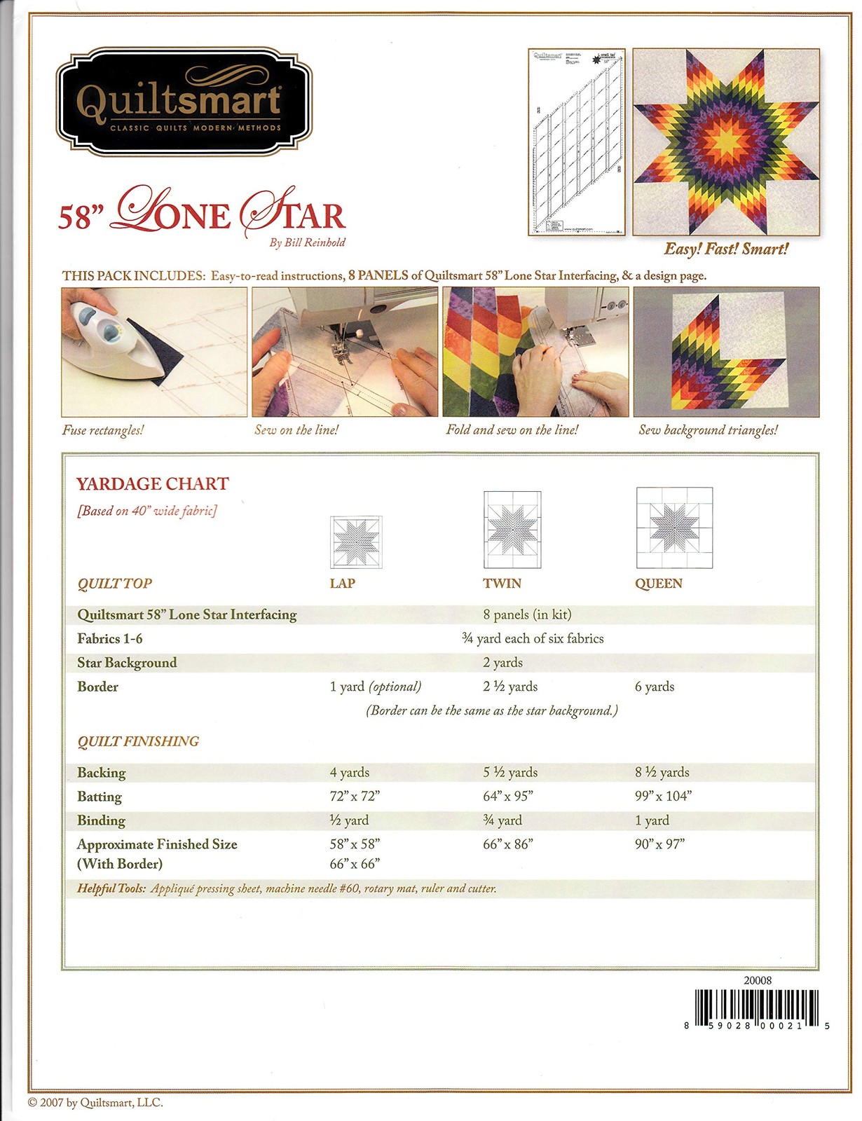 58in Lone Star Classic Pack by Quiltsmart